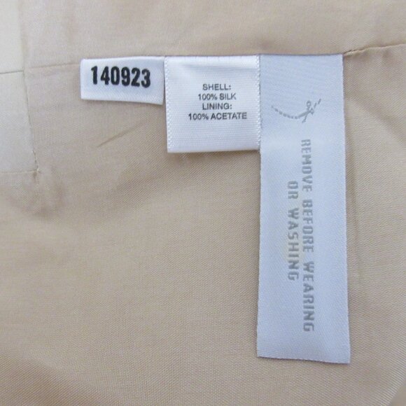 Ann Taylor 100% Silk Blazer Jacket Size 12 Gold Formal Evening Lined Rhinestone - Picture 10 of 12